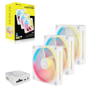 Corsair iCUE LINK LX120 RGB 120mm PWM Fans Starter Kit - White