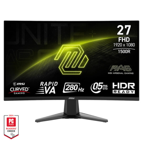 MSI MAG 276CXF - 27 inch FHD Rapid VA / 280Hz / 0.5ms / Curved
