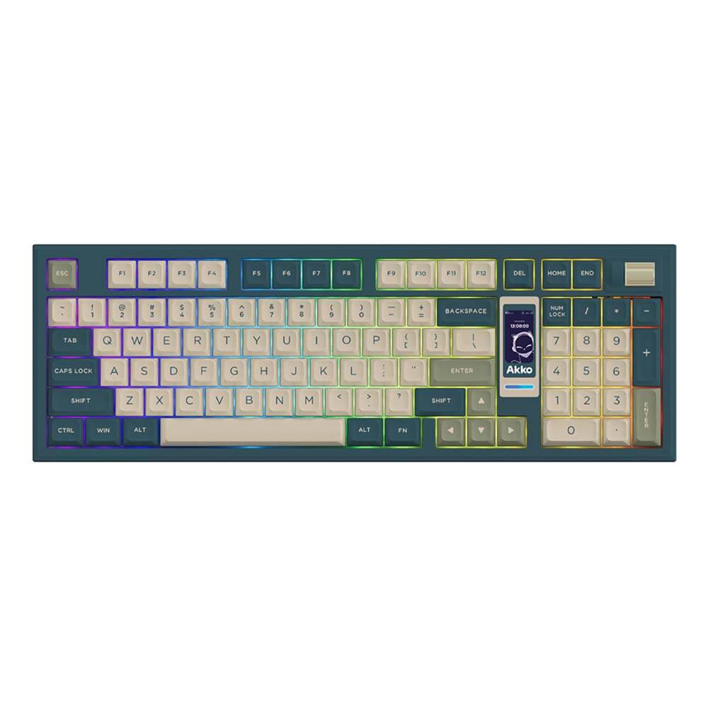 AKKO 5098B Ink Green H1 AKKO 5098B Ink Green (RGB / Hotswap / Kailh Ice Cream Pink) - Gaming Keyboard