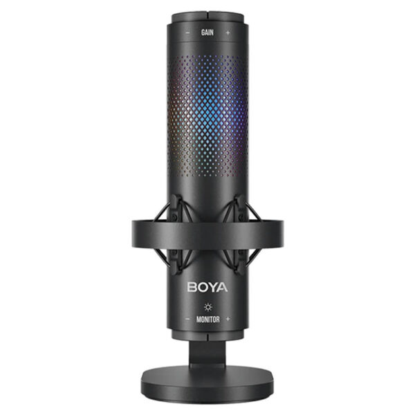 BOYA K9 - USB Microphone (USB-C | Chip DSP khử ồn | 5V | Có lỗ cắm tai nghe 3.5mm | Đèn RGB | 3 Hướng thu âm)