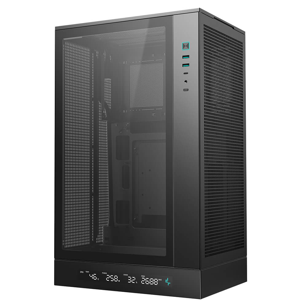 DeepCool CH270 DIGITAL H10 Deepcool CH270 DIGITAL - High-airflow Mini-Tower Case
