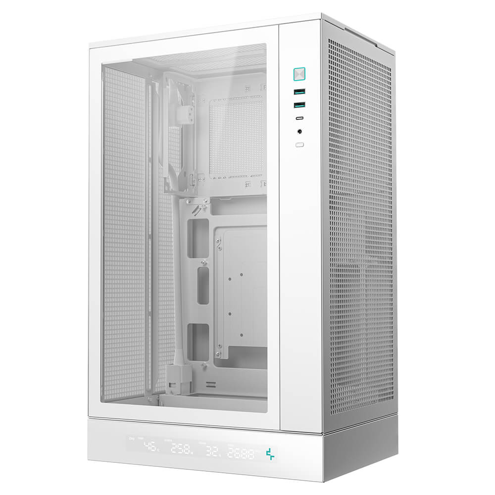 DeepCool CH270 DIGITAL WH H1 Deepcool CH270 DIGITAL WH - High-airflow Mini-Tower Case