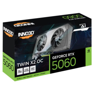 INNO3D GeForce RTX 5060 TWIN X2 OC H3 INNO3D GeForce RTX™ 5060 TWIN X2 OC - 8GB GDDR7