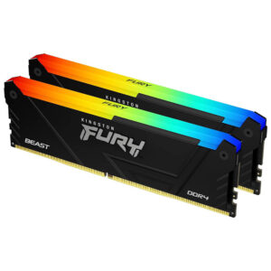 Kingston FURY Beast RGB DDR4 Kit of 2 H2 Kingston Fury Beast RGB - 32GB (2x16GB) DDR4 - Bus 3600MHz Cas 18 - KF436C18BB2AK2/32