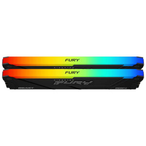 Kingston FURY Beast RGB DDR4 Kit of 2 H3 Kingston Fury Beast RGB - 32GB (2x16GB) DDR4 - Bus 3600MHz Cas 18 - KF436C18BB2AK2/32
