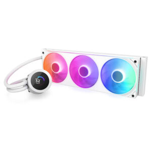 NZXT Kraken Plus 360 RGB V2 White - 360mm AIO Liquid Cooler with LCD Display and RGB Fans