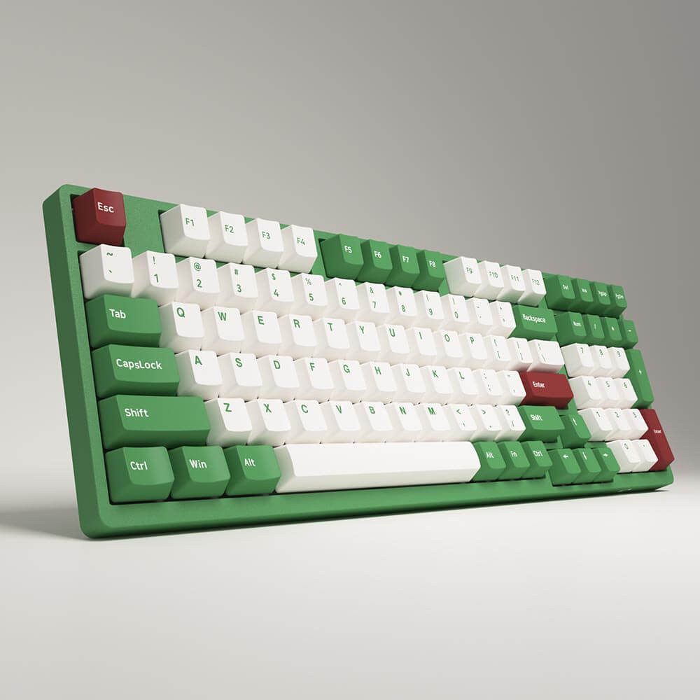 AKKO 3098S Matcha Red Bean H5 AKKO 3098S Matcha Red Bean - PBT Double Shot / Rainbow LED / Cherry profile / Keyboard - Ảnh 5