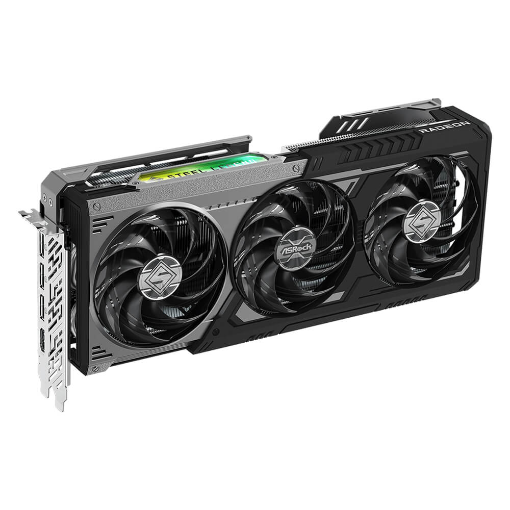 ASRock Radeon RX 9070 XT Steel Legend Dark 16GB H3 ASRock Radeon™ RX 9070 XT Steel Legend Dark - 16GB GDDR6 - Ảnh 3