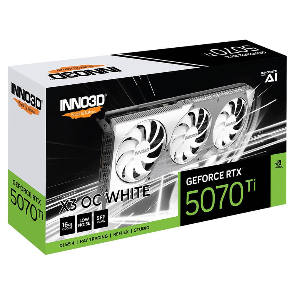 INNO3D GeForce RTX 5070 Ti X3 OC WHITE H3 INNO3D GeForce RTX™ 5070 Ti X3 OC WHITE - 16GB GDDR7 - Ảnh 3