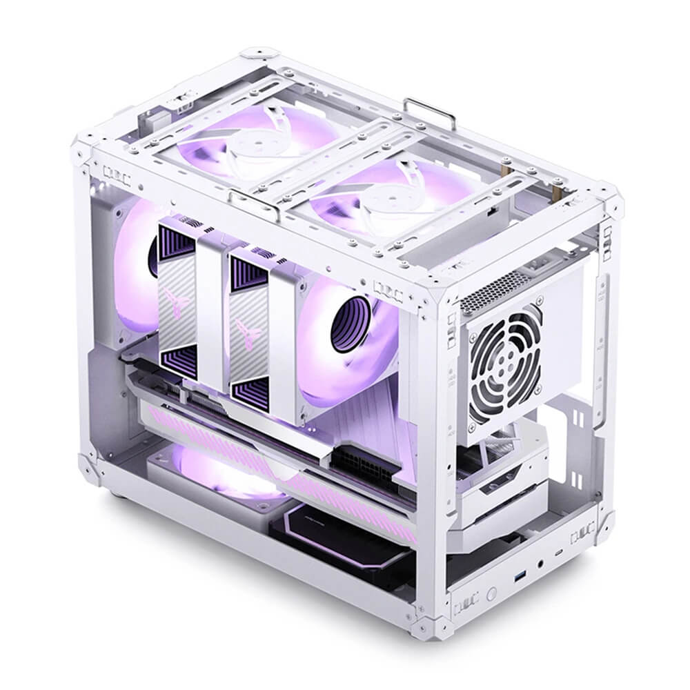 Jonsbo C6 Max Micro Atx White H3 Jonsbo C6 MAX White - Micro-ATX Case - Ảnh 3