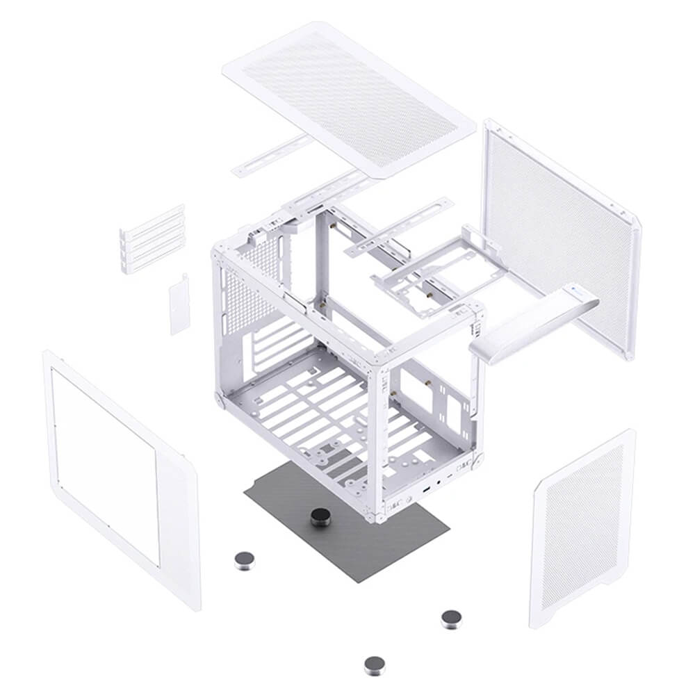 Jonsbo C6 Max Micro Atx White H7 Jonsbo C6 MAX White - Micro-ATX Case - Ảnh 7