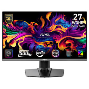 MSI MAG 272QP QD-OLED X50 - 27 inch WQHD QD-OLED | 500Hz | 0.03ms | USB Type-C | Gaming Monitor