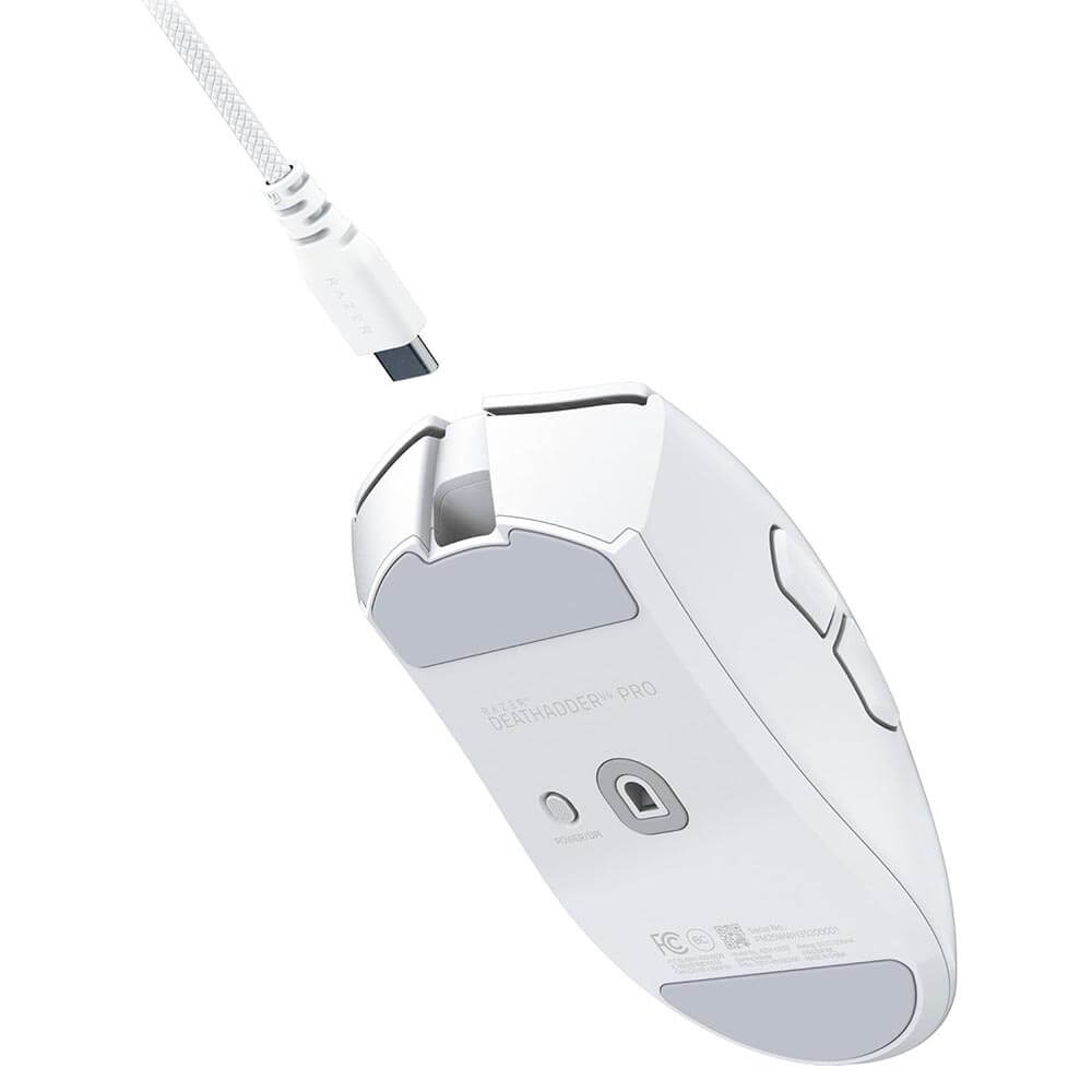 Razer DeathAdder V4 Pro White H4 Razer DeathAdder V4 Pro - Ultra-lightweight Wireless Ergonomic Esports Mouse - Ảnh 9