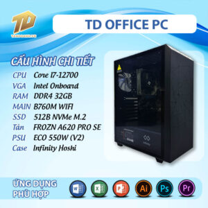TD OFFICE PC (I7-12700, B760M, 32GB DDR4, SSD 512GB)