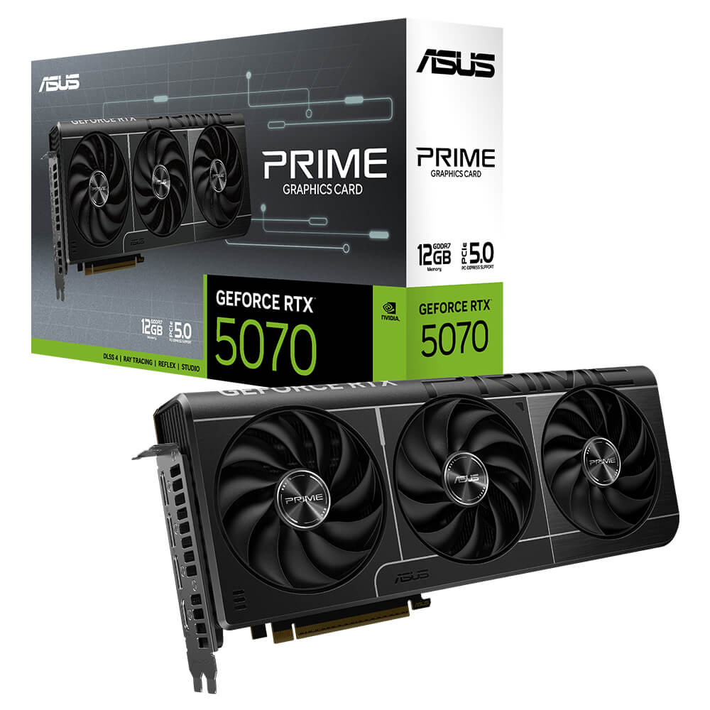 ASUS PRIME GeForce RTX 5070 12GB GDDR7 H1 ASUS PRIME GeForce RTX™ 5070 - 12GB GDDR7
