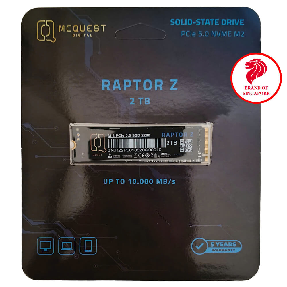 MCQuest Raptor Z 2TB MCQuest RAPTOR Z 2TB - NVMe PCIe Gen 5x4 SSD