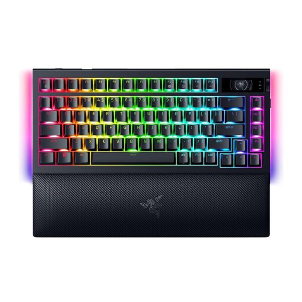 Razer BlackWidow V4 Pro 75% – Black – Orange Switch – Hot-swappable Mechanical Wireless Gaming Keyboard