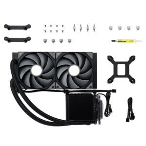 TRYX PANORAMA 240 Black - 240mm L-shaped AMOLED Screen Liquid Cooler