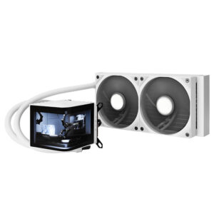 TRYX PANORAMA 240 White - 240mm L-shaped AMOLED Screen Liquid Cooler