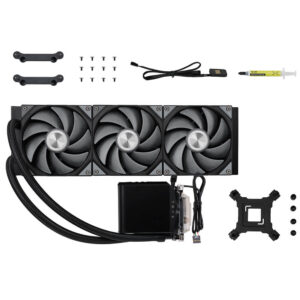 TRYX PANORAMA 360 Black H3 TRYX PANORAMA 360 Black - 360mm L-shaped AMOLED Screen Liquid Cooler