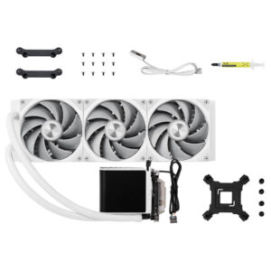 TRYX PANORAMA 360 White H3 TRYX PANORAMA 360 White - 360mm L-shaped AMOLED Screen Liquid Cooler