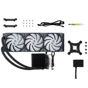 TRYX PANORAMA ARGB 360 Black H3 TRYX PANORAMA ARGB 360 Black - 360mm L-shaped AMOLED Screen Liquid Cooler