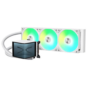 TRYX PANORAMA ARGB 360 White - 360mm L-shaped AMOLED Screen Liquid Cooler