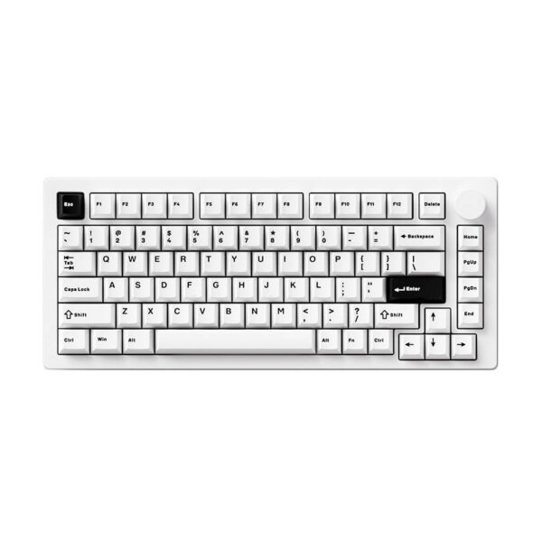 MonsGeek M1 V5 Black on White (Mirror Switches – Multi mode) – Gaming Mechanical Keyboard