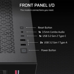 Corsair 3500X LX R RGB iCUE LINK Black H5 Corsair 3500X LX-R RGB iCUE LINK Black - Tempered Glass Mid-Tower PC Case