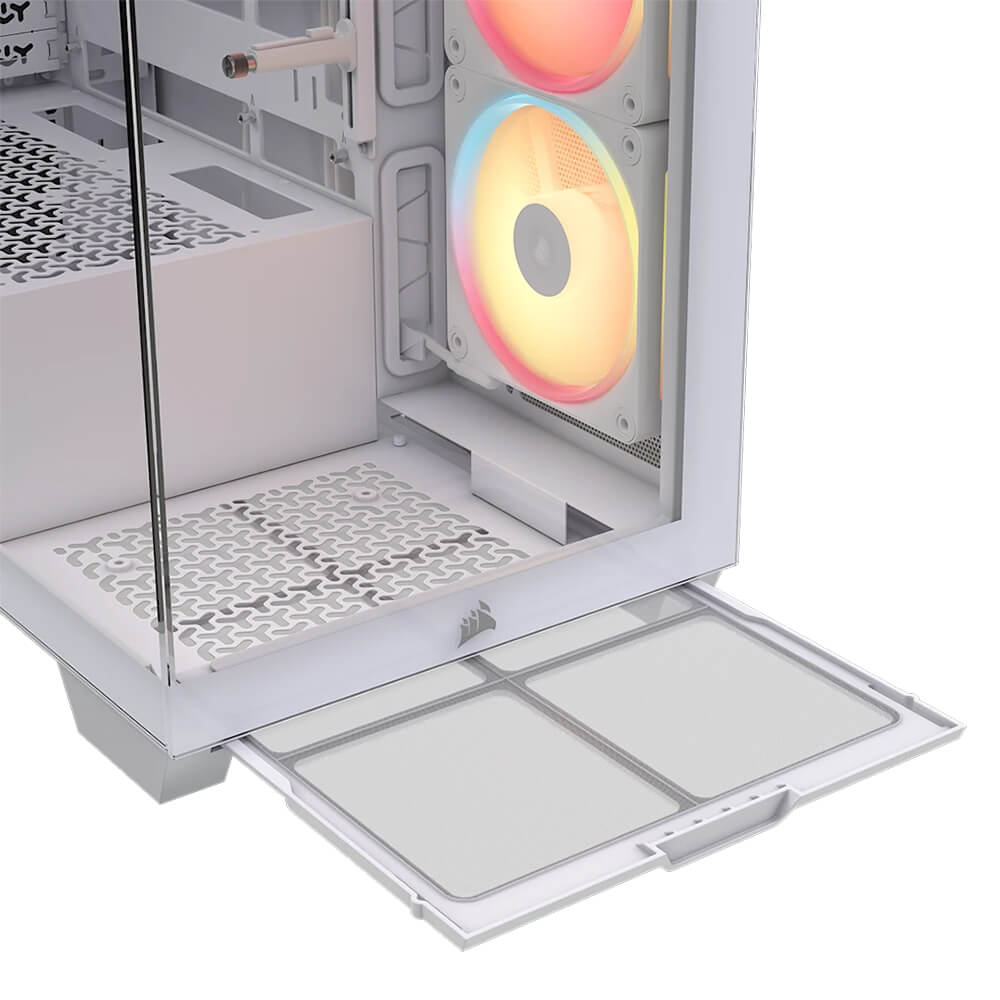 Corsair 3500X LX R RGB iCUE LINK White H8 Corsair 3500X LX-R RGB iCUE LINK White - Tempered Glass Mid-Tower PC Case - Ảnh 8