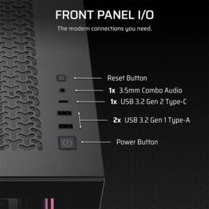 Corsair 3500X RS-R ARGB Black - Tempered Glass Mid-Tower PC Case