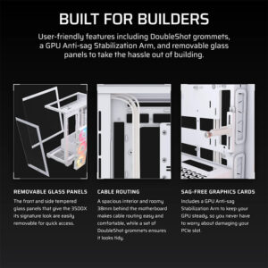 Corsair 3500X RS-R ARGB White - Tempered Glass Mid-Tower PC Case