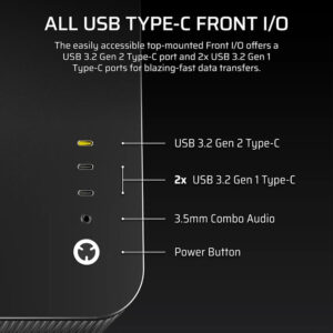 Corsair AIR 5400 LX-R RGB iCUE LINK Black - Triple Chamber Mid-Tower PC Case