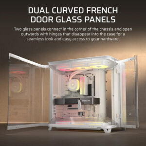 Corsair AIR 5400 LX-R RGB iCUE LINK White - Triple Chamber Mid-Tower PC Case