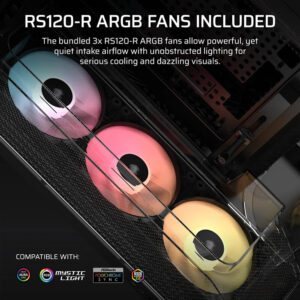 Corsair AIR 5400 RS-R ARGB Black - Triple Chamber Mid-Tower PC Case