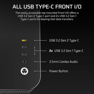 Corsair AIR 5400 RS-R ARGB Black - Triple Chamber Mid-Tower PC Case