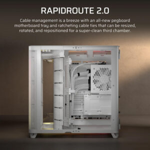 Corsair AIR 5400 RS-R ARGB White - Triple Chamber Mid-Tower PC Case