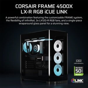Corsair FRAME 4500X LX-R RGB iCUE LINK Black - Panoramic Glass Mid-Tower PC Case