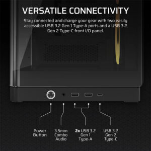 Corsair FRAME 4500X LX-R RGB iCUE LINK Black - Panoramic Glass Mid-Tower PC Case