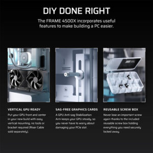 Corsair FRAME 4500X LX-R RGB iCUE LINK White - Panoramic Glass Mid-Tower PC Case