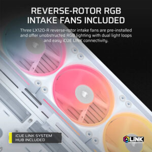 Corsair FRAME 4500X LX-R RGB iCUE LINK White - Panoramic Glass Mid-Tower PC Case