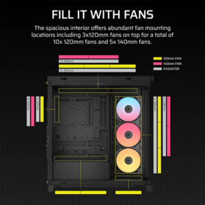 Corsair FRAME 4500X RS-R ARGB Black - Panoramic Glass Mid-Tower PC Case