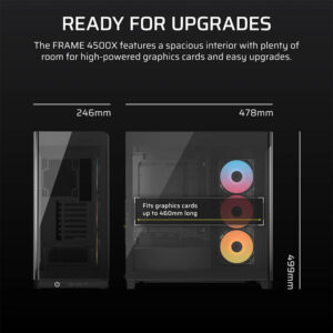 Corsair FRAME 4500X RS-R ARGB Black - Panoramic Glass Mid-Tower PC Case