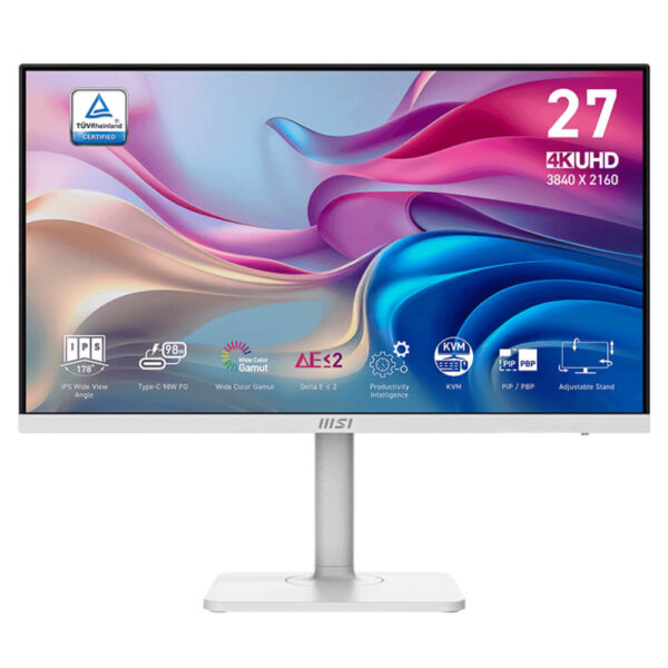 MSI Modern MD272UPHW – 27 inch UHD IPS | 60Hz | 4ms | USB Type-C | Curved Monitor