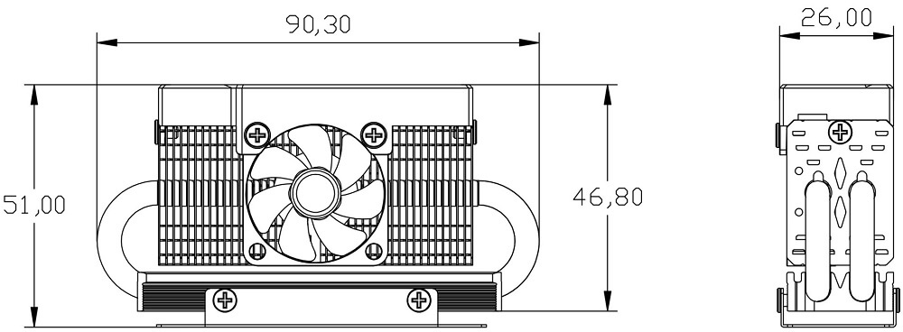 Thermalright HR 10 2280 PRO Digital specs Thermalright HR-10 2280 PRO Digital BLACK - Heatsink Cooler for M2 SSDs