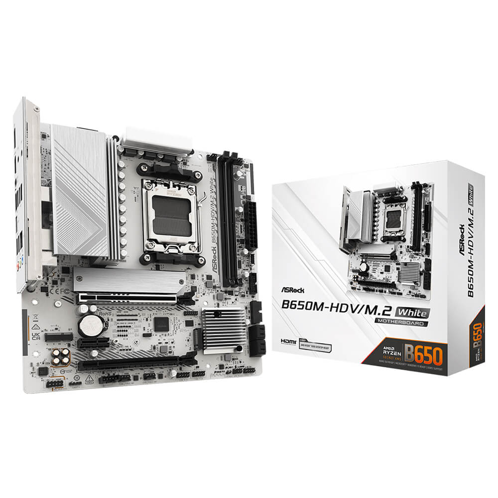 ASRock B650M HDV M.2 White H1 ASRock B650M-HDV/M.2 White - SOCKET AM5
