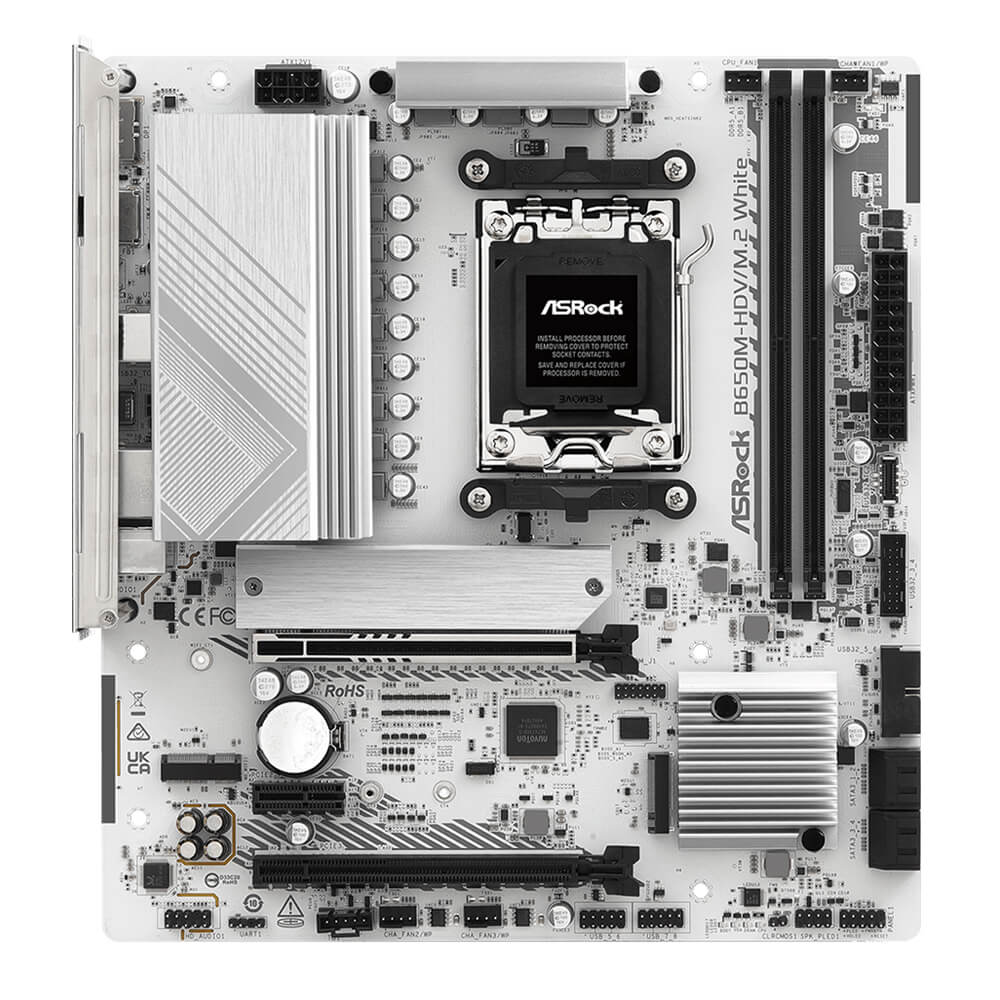 ASRock B650M HDV M.2 White H2 ASRock B650M-HDV/M.2 White - SOCKET AM5 - Ảnh 2