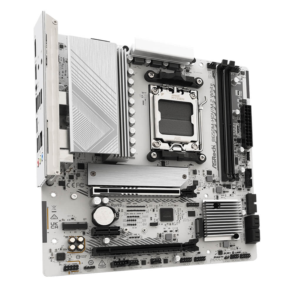 ASRock B650M HDV M.2 White H3 ASRock B650M-HDV/M.2 White - SOCKET AM5 - Ảnh 3