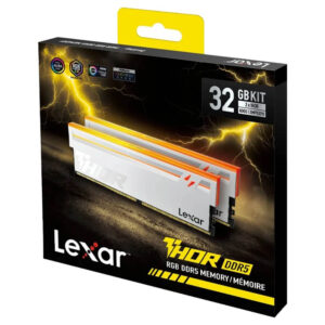 Lexar THOR RGB 2nd Gen DDR5 White - 32GB (2x16GB) DDR5 - Bus 6000MHz Cas 38 - LD5U16G60C38SV-RGD