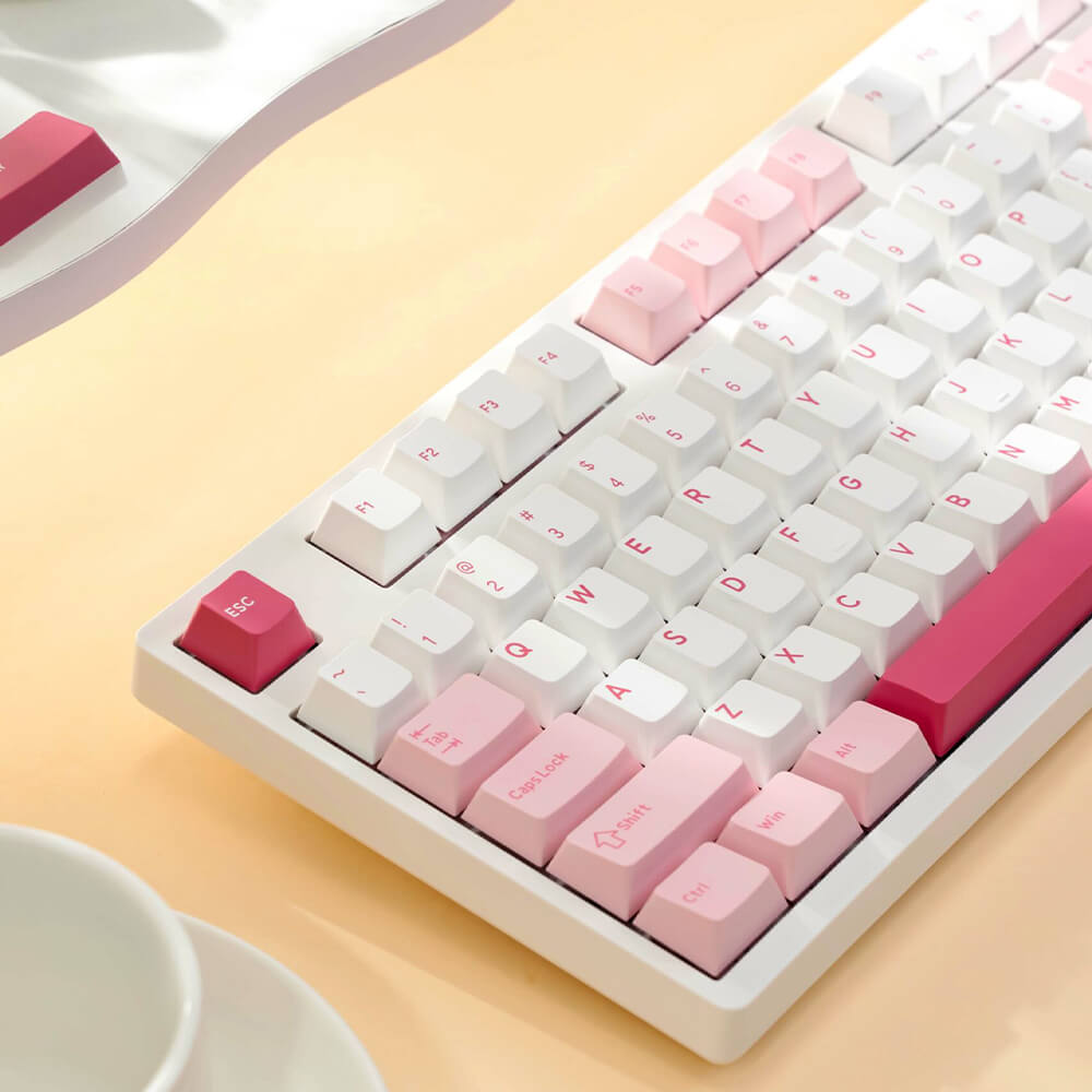 AKKO 3108 RF V3 Prunus Lannesiana Frost H3 AKKO 3108RF V3 Prunus Lannesiana (Dual-mode / AKKO Frost Pink Switch) - Gaming Keyboard - Ảnh 3